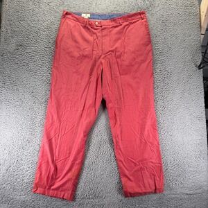 Southern Pines Pant Mens 42x32 Pink Cotton Chino Straight Business Preppy Career